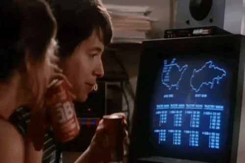 Matthew Broderick setting the web alive in War Games (1983)
